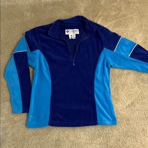 Columbia zip up pullover with logo sleeve size M